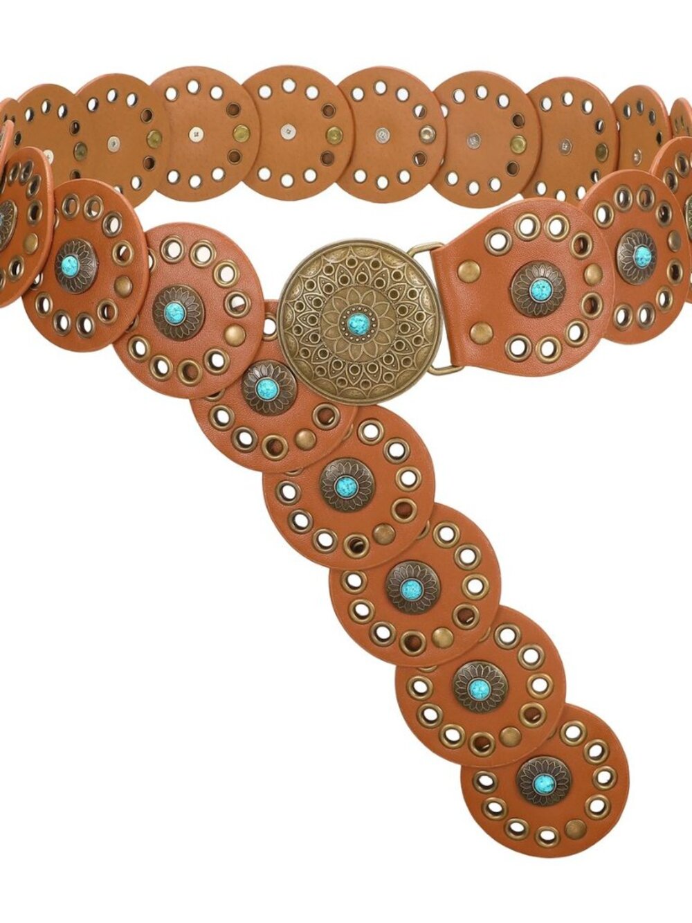 Women Western Belts Concho Wide Cowgirl Disc Belt